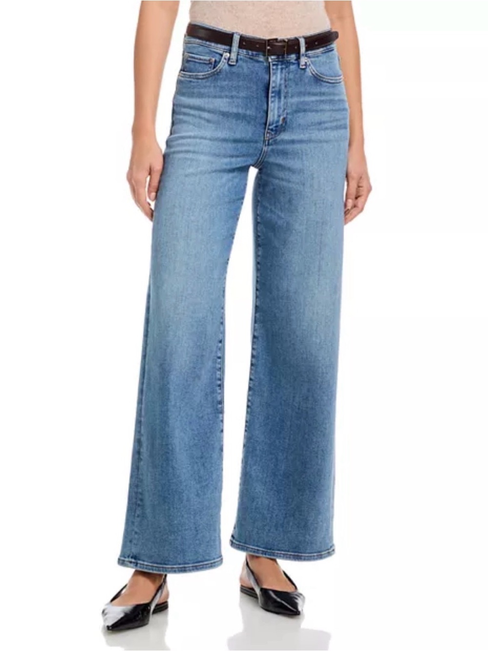 NWT Frame Le Slim Palazzo Wide-Leg Crop Jeans Size 29
